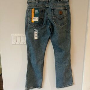 New Carhartt Men's Relaxed Bootcut Rugged Flex Blue Jeans Denim Pant 32 x 30